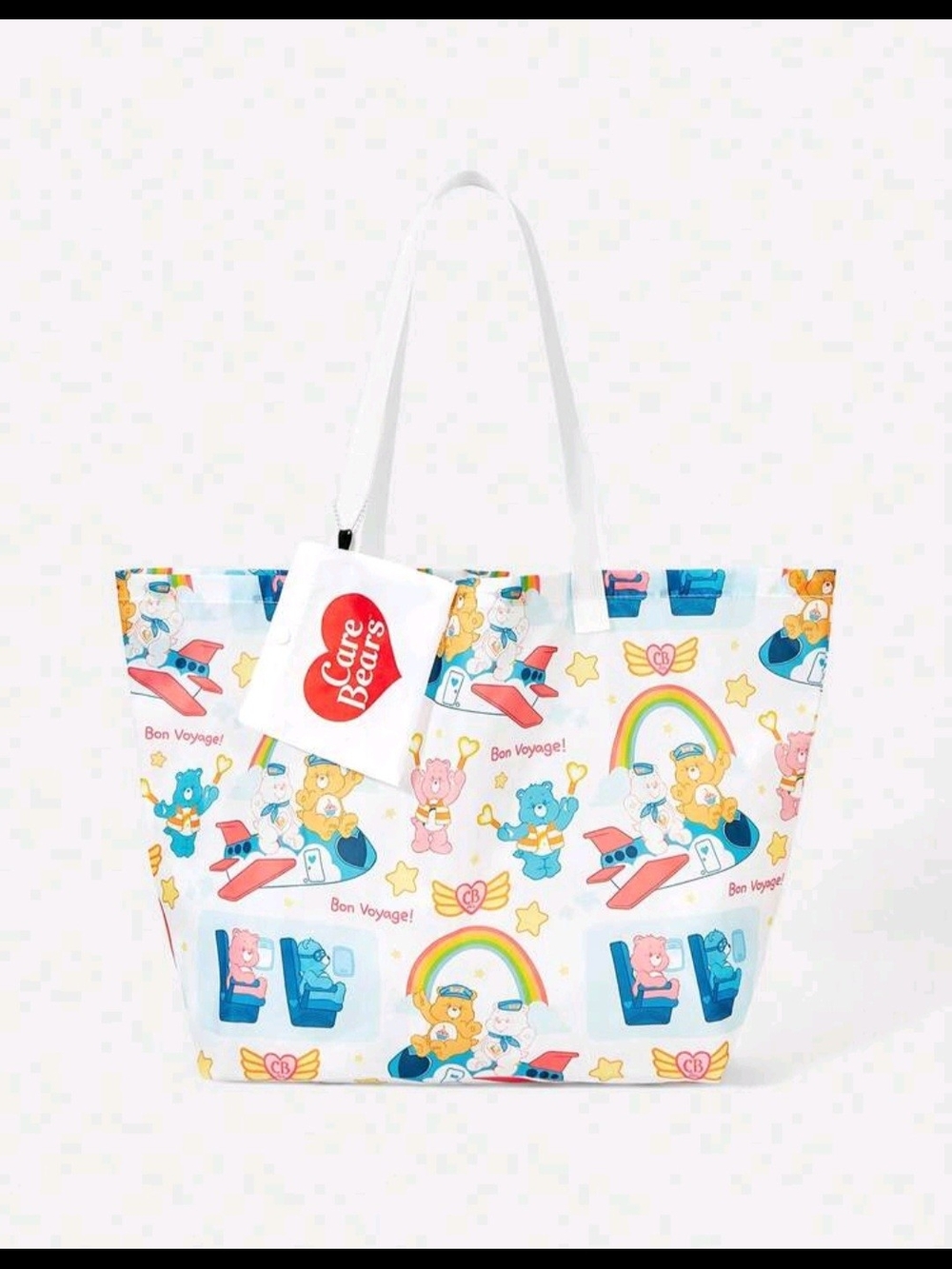 Care Bears White Multi-Print Tote Bag